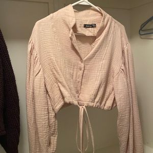 Beige BooHoo blouse